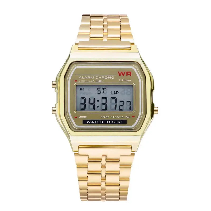 Casio F91W Unisex LED Digital Sports Timepiece With Steel Band Quartz Movement Stopwatch Alarm