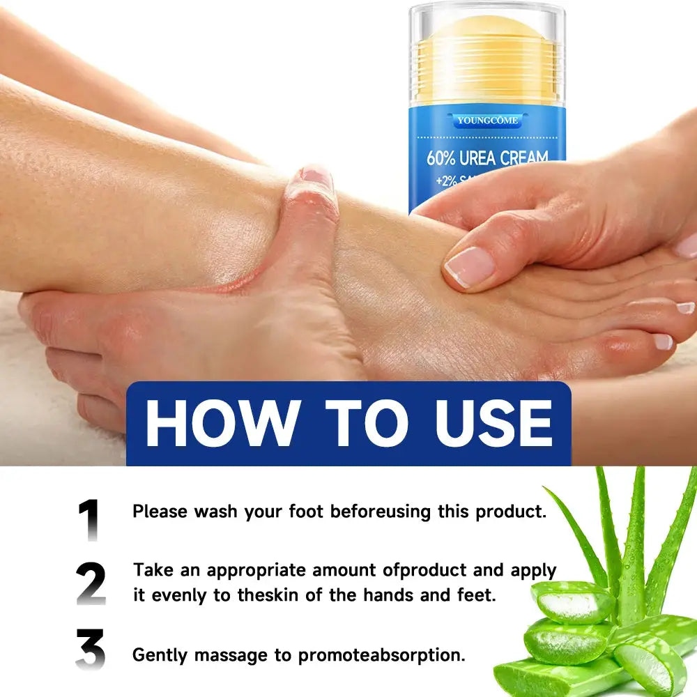 Urea Cream 60 Percent For Feet And Hands With Two Percent Salicylic Acid Maximum Strength Hyaluronic Acid Tea Tree