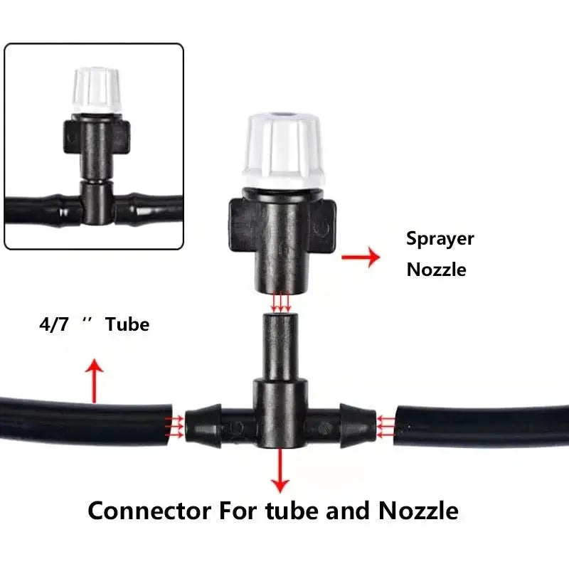 New 10 Meter Irrigation System With 10 Sprinkler Nozzles Sprayer Misting Fog Cooling For Garden Agricultural Use