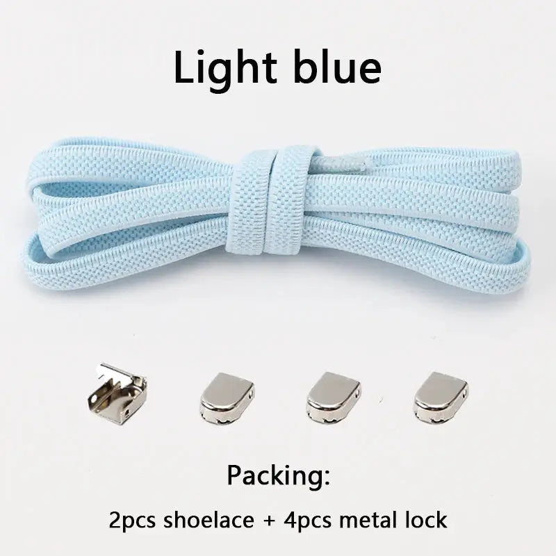 FlexFit No Tie Elastic Shoelaces One Size Fits All Adults And Kids Quick Slip On Shoes