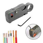 Stripping Pliers Wire Stripper Tool Stainless Steel Decrusting Cable Stripper With Adjustable Blade Depth Insulated
