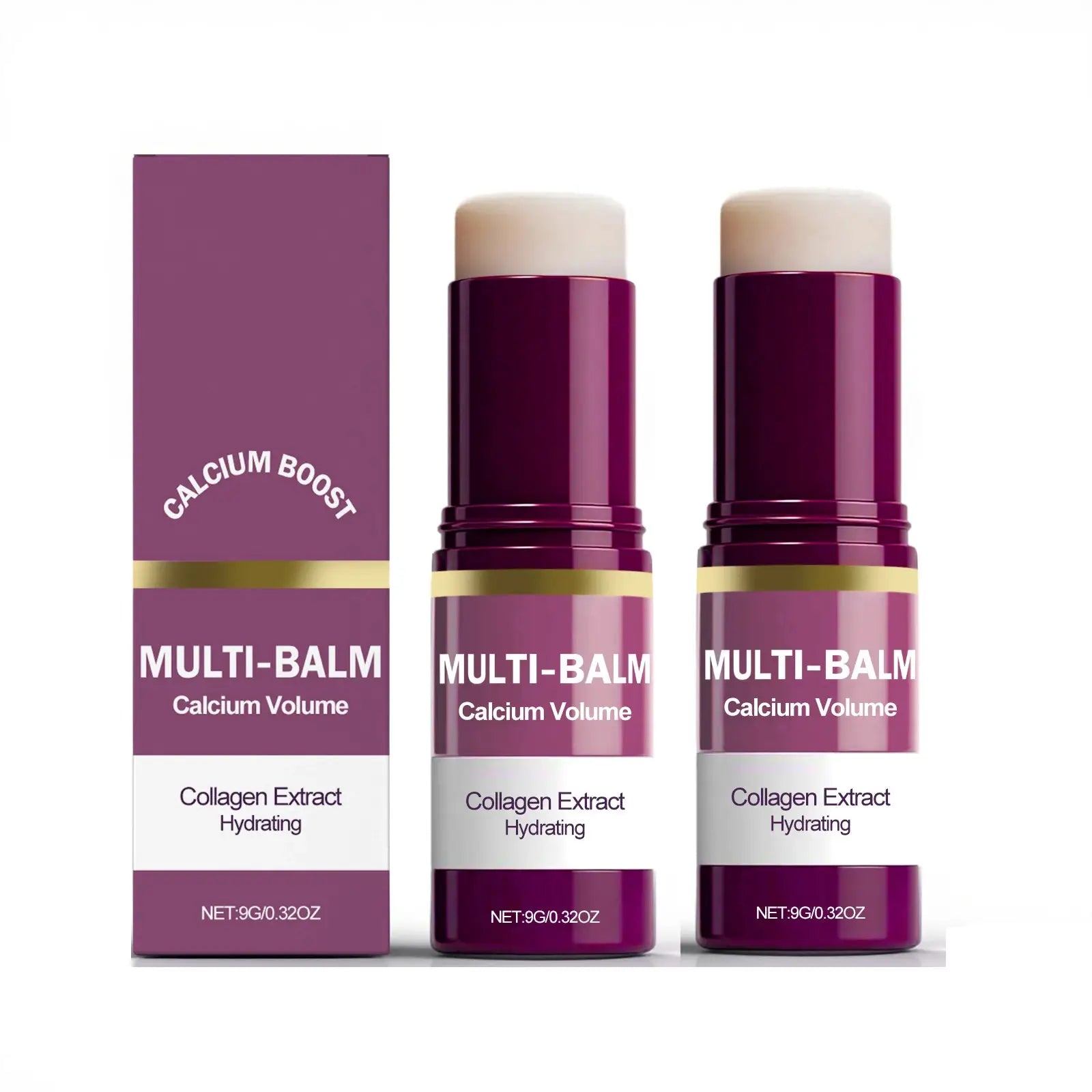 CalciumGlow Collagen Balm Stick For Hydration And Wrinkle Reduction Multi Use For Eyes Neck And Face Skincare