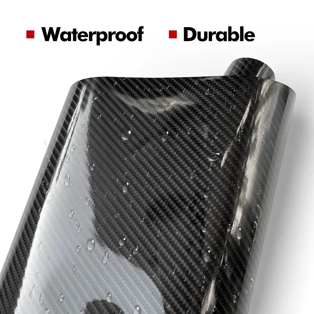 Simples Market 9D carbon fiber car vinyl wrap roll, glossy black self-adhesive anti-scratch film