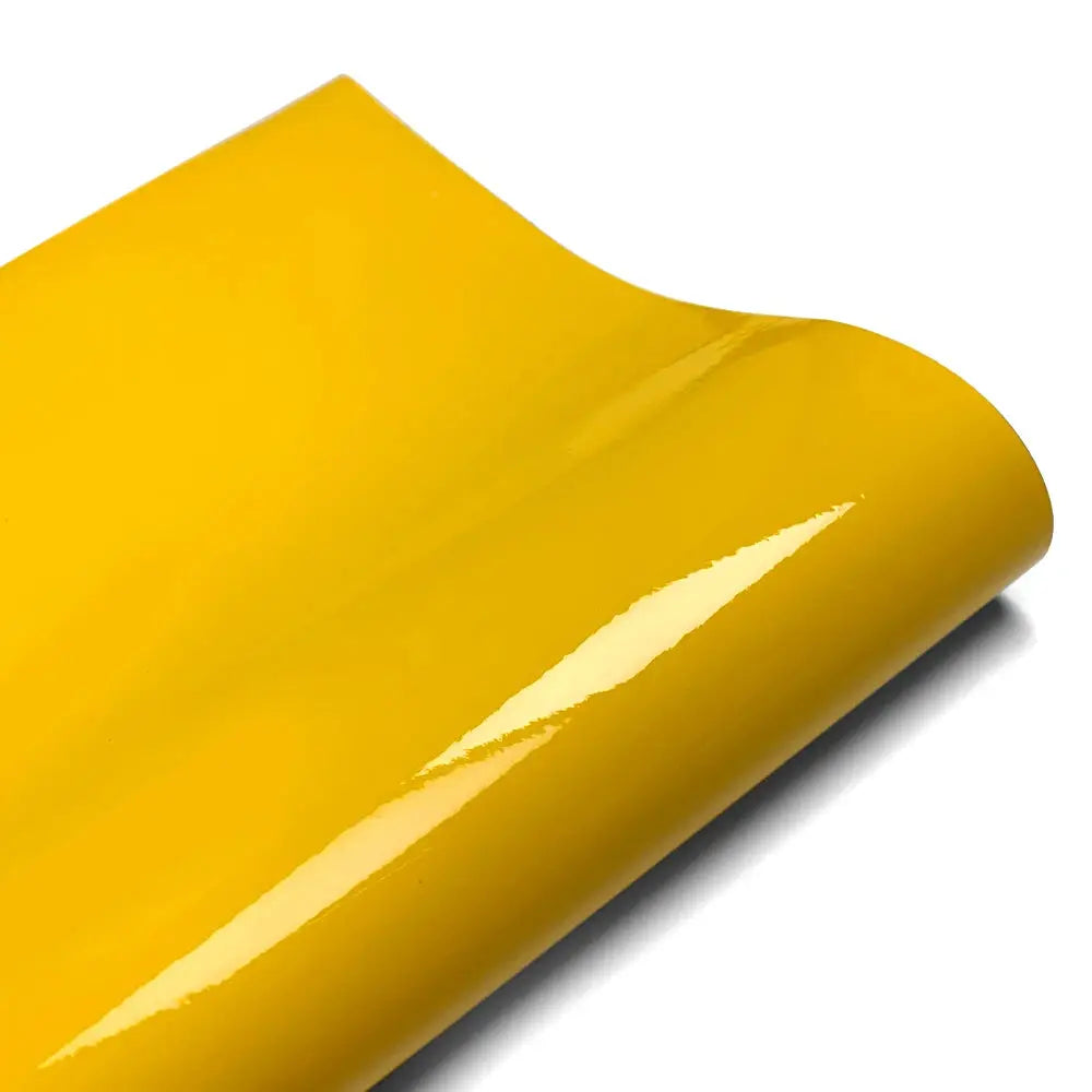 Car wrap vinyl film roll, glossy yellow, waterproof finish, Simples Market