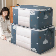 StowAway Large Capacity Clothes Storage Bag Organizer With Reinforced Handle And Sturdy Zipper For Space Saving