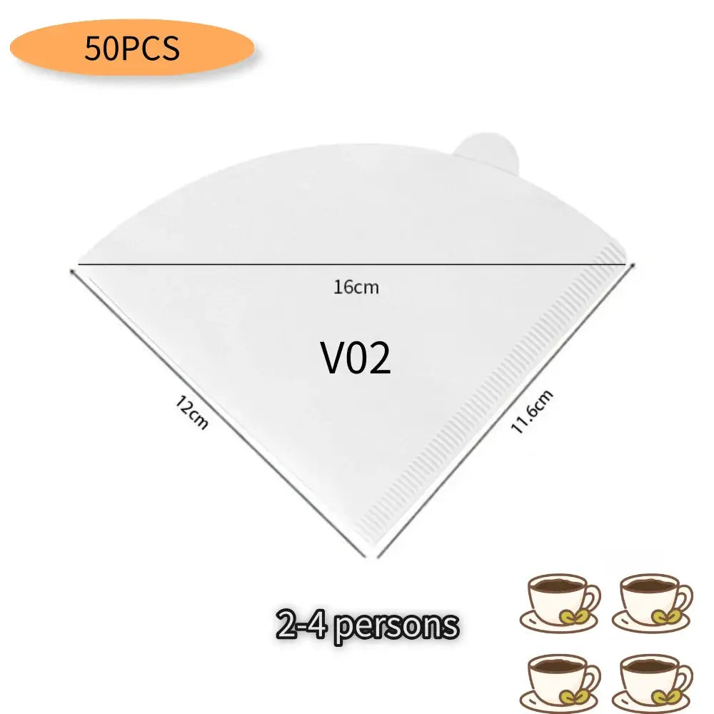 U-Shaped Disposable Coffee Filter Paper Bags Eco Friendly Hourglass Design For Optimal Coffee Extraction
