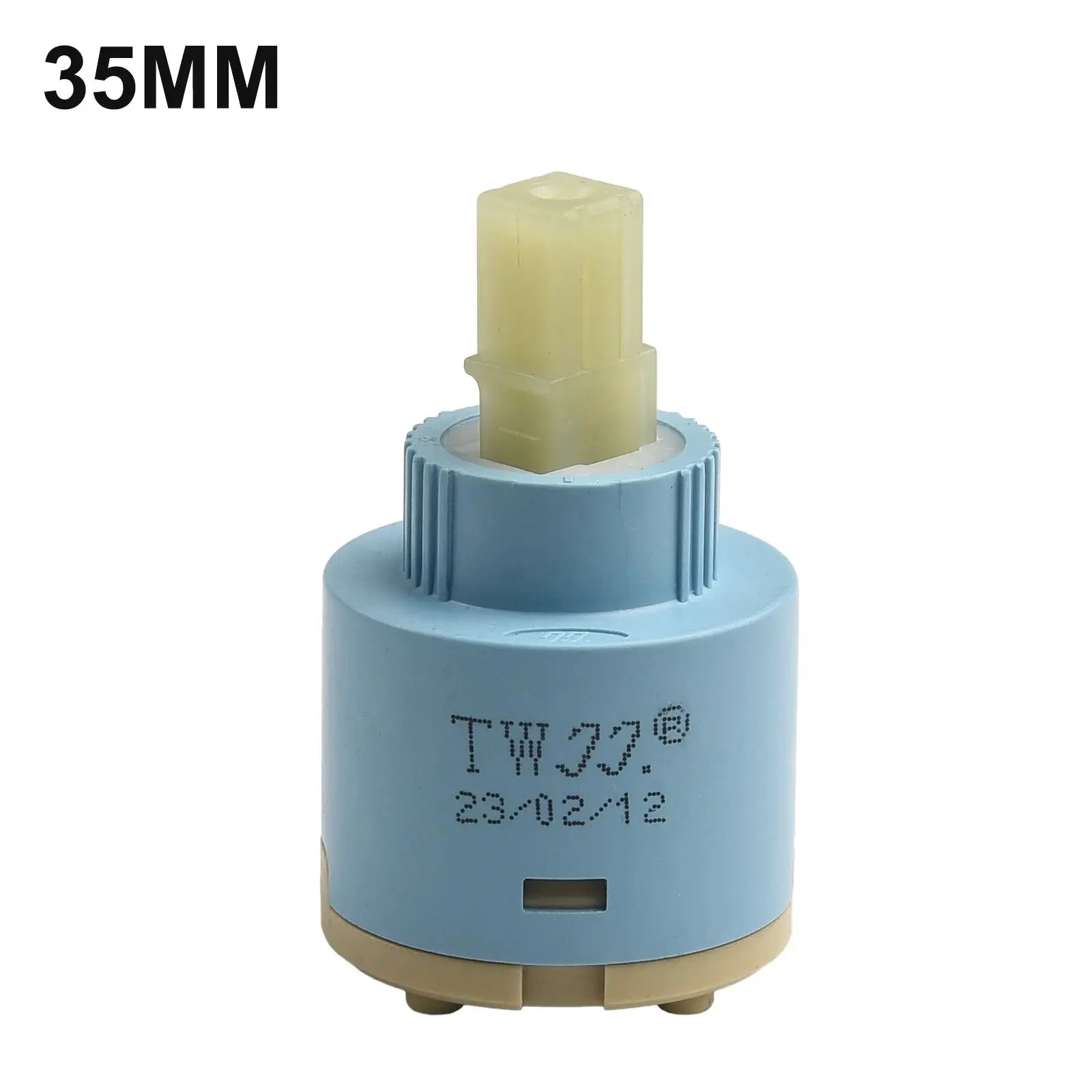 1pc ceramic tap cartridge valve, 35mm/40mm, blue housing with beige top, spool valve for bath faucet