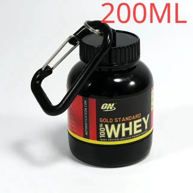 100ml 200ml Portable Mini Protein Powder Bottle With Keychain Funnel Medicine Box For Outdoor Sports