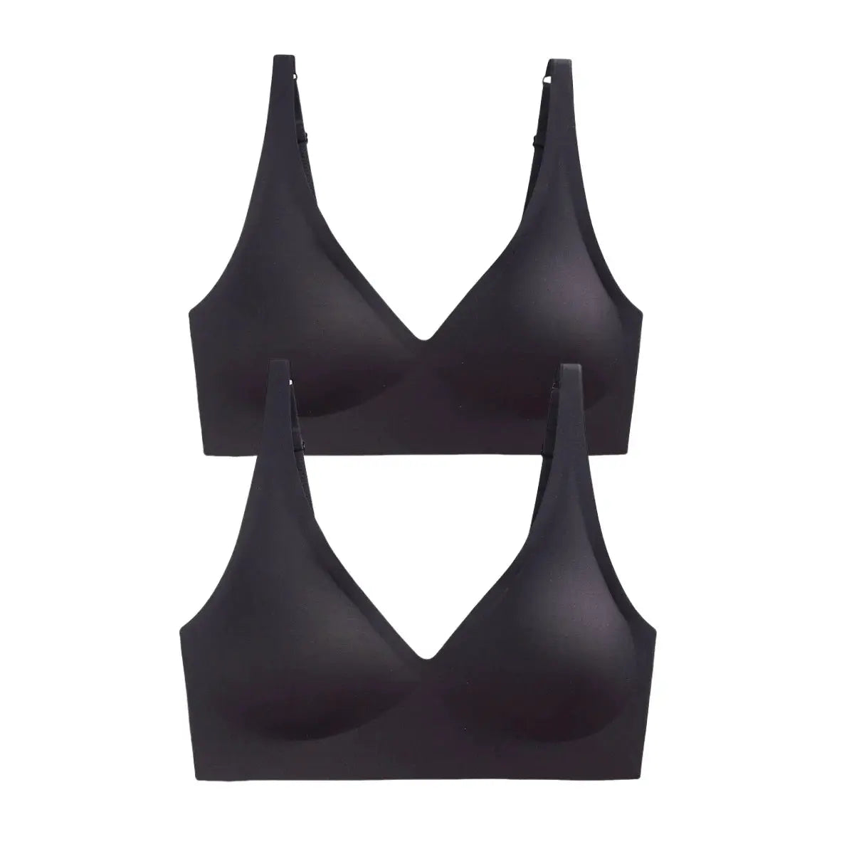 AuroraLuxe 2 Piece Seamless Wireless Push Up Bras Set With Soft Padding For All Day Comfort And Invisible Fit