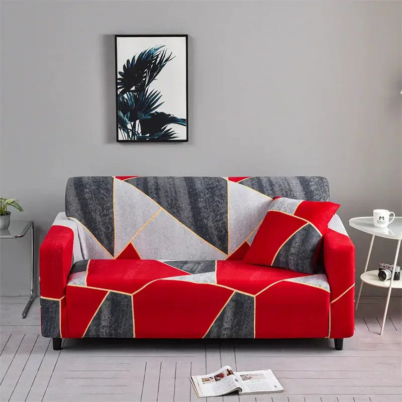 Flower Printed Elastic Sofa Cover Anti Slip Spandex Furniture Protector For Bedroom Living Room Office Decor