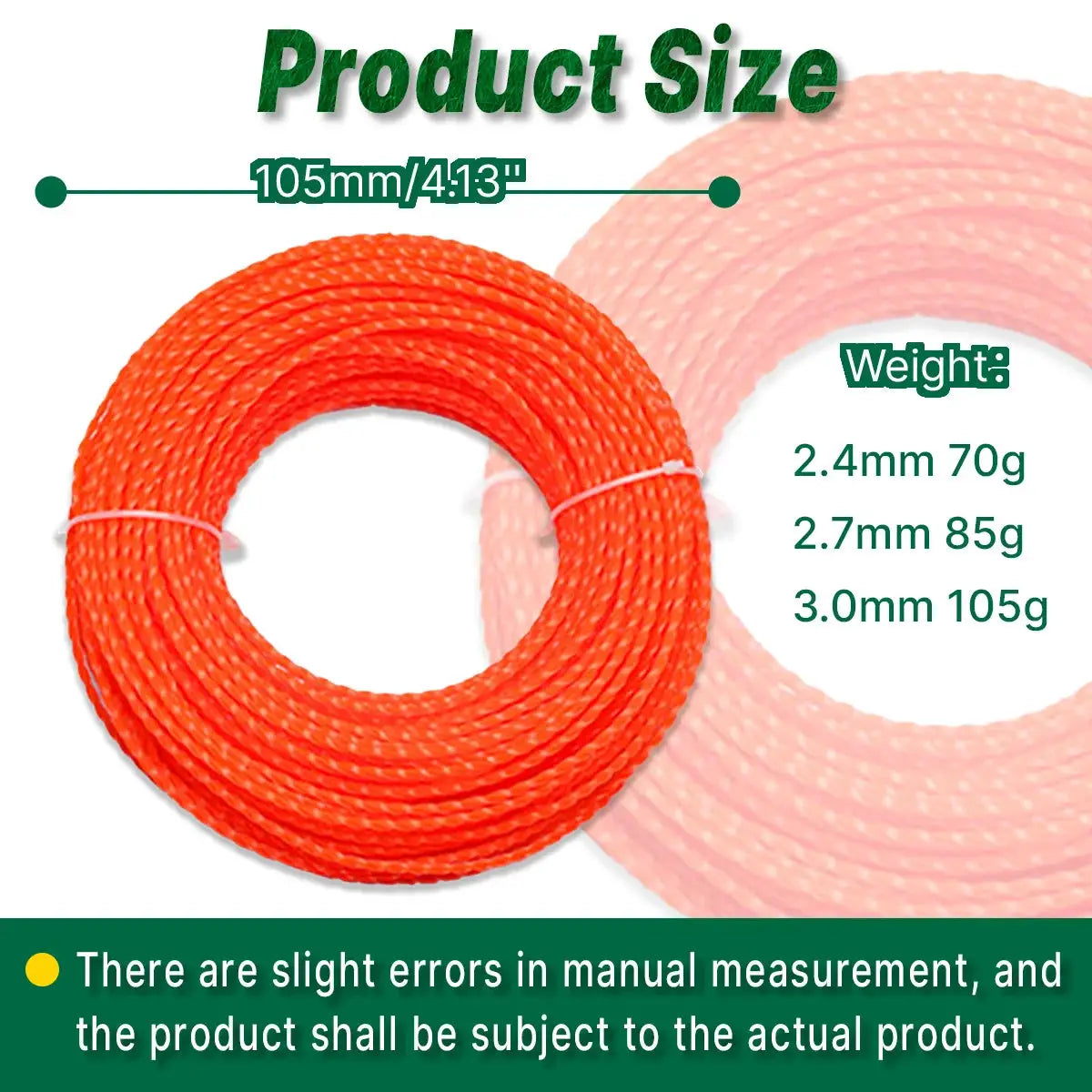 15 Meter Nylon Trimmer Line In 2.4mm 2.7mm Or 3mm Diameters For Grass Trimming Brush Cutter Strimmer Lawn Mower Accessory