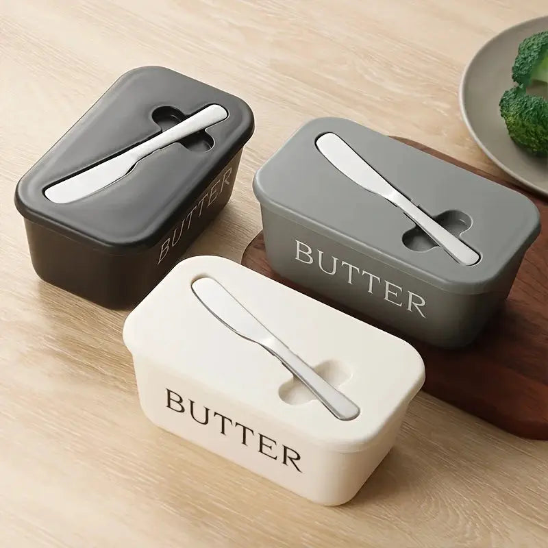 Home Essentials Butter Container With Knife Sealed Airtight Butter Box For Easy Slicing And Serving