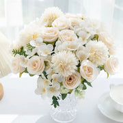 One Piece Silk Flower Bouquet Roses Peonies Hydrangeas Carnations For Home Decor Wedding Party