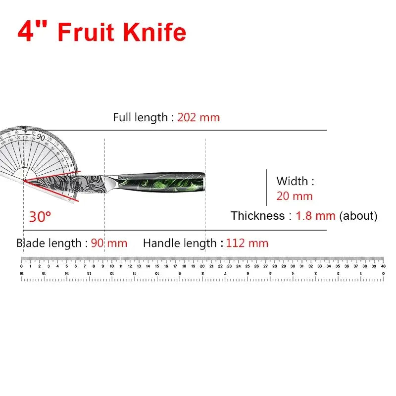 Hikari Japanese Laser Damascus Kitchen Knife Versatile Utility Chef Knife for Meat Fruit Bread Vegetables