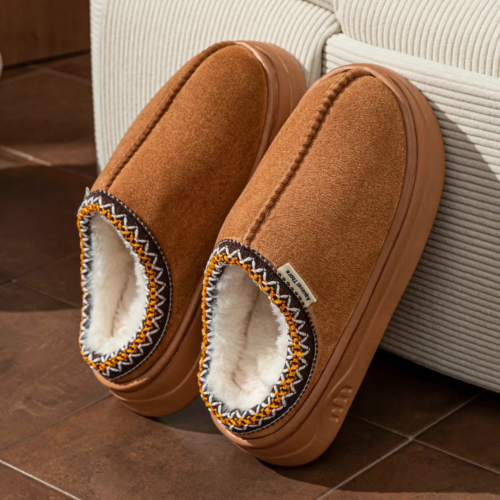 CozyNest Winter Women Slippers Boots With Fuzzy Fur Lining And Anti Slip EVA Sole For Indoor Outdoor Warmth