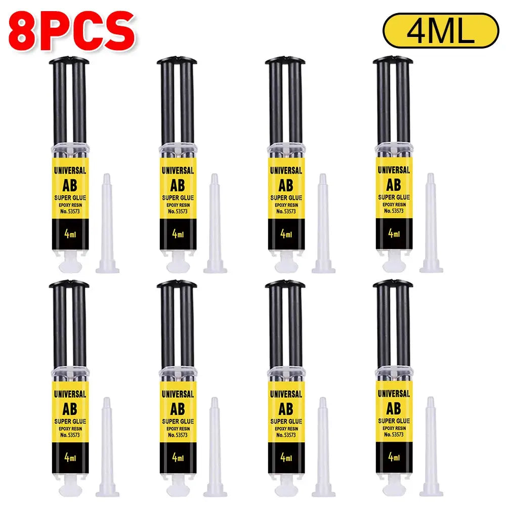 Two Part Epoxy Resin AB Glue Waterproof Fast Acting Adhesive For Wood Plastic Metal Glass Ceramic Repair Bonding