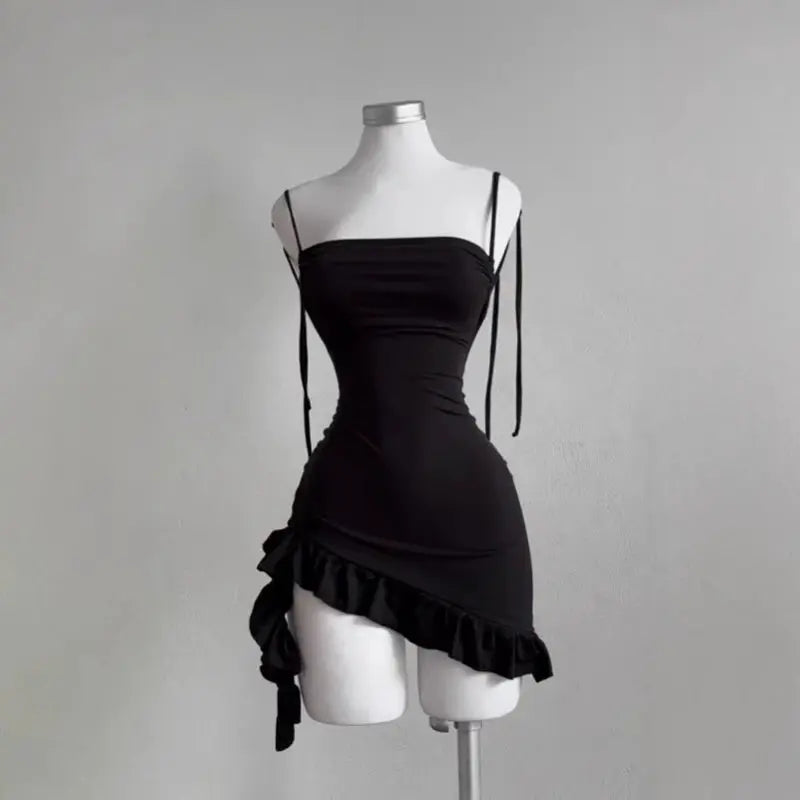 GlamPulse Sleeveless Backless Mini Dress Lace Up Bodycon For Party Club Summer Wear