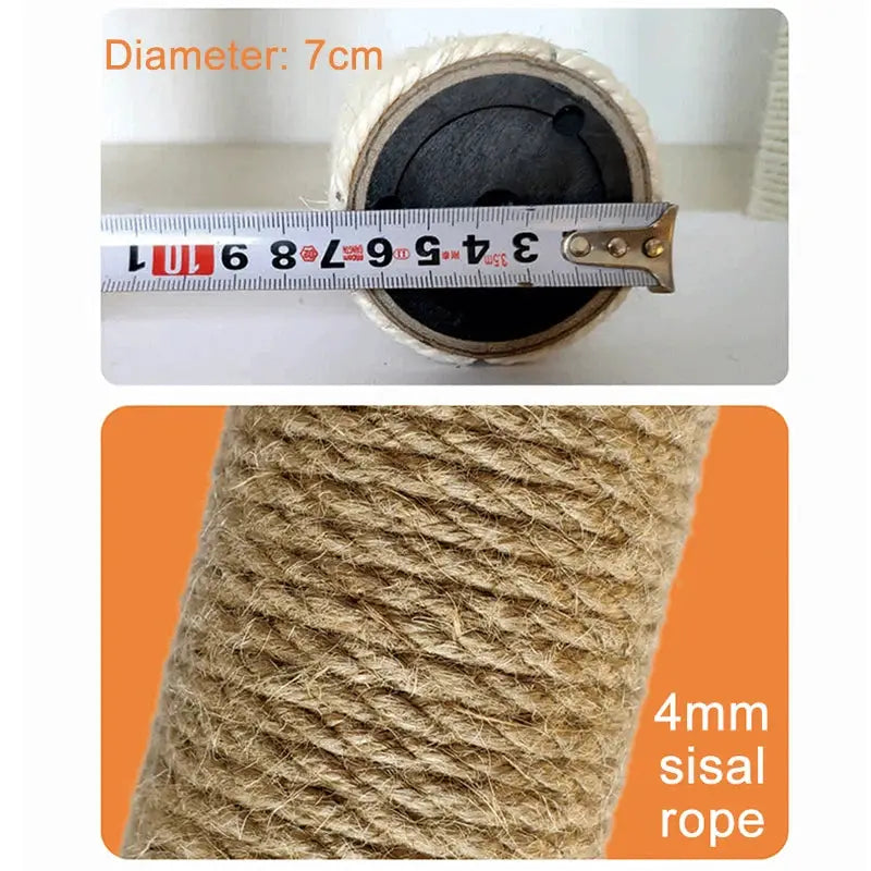 Cat Scratching Post For Cat Tree Tower Replacement Sisal Rope DIY Kit For Climbing Frames