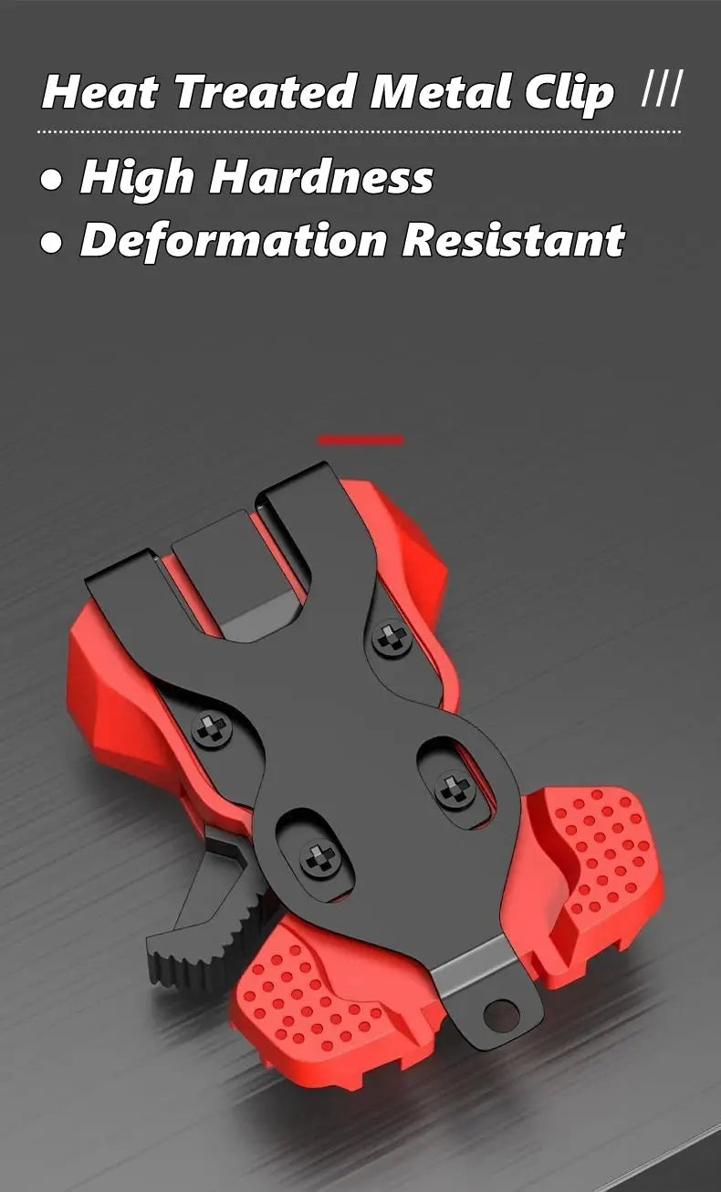 Portable drill holder by Simples Market with belt clip, red and black high-hardness tool organizer