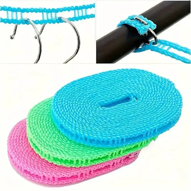 Portable Clothesline With Upgraded Thickened Anti Slip Windproof Drying Rope For Outdoor Camping And Home Use