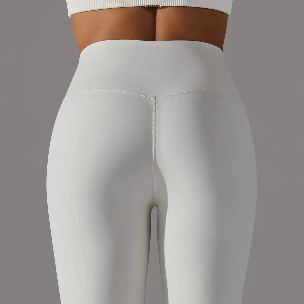 High Waist Naked Feeling Leggings, white, for fitness and yoga