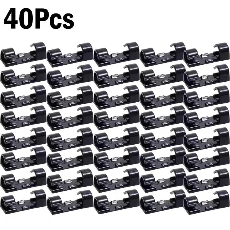 NeatCable Self Adhesive Cable Organizer Clips for Desk and Wall Mount to Manage PC Mouse USB Power Cords
