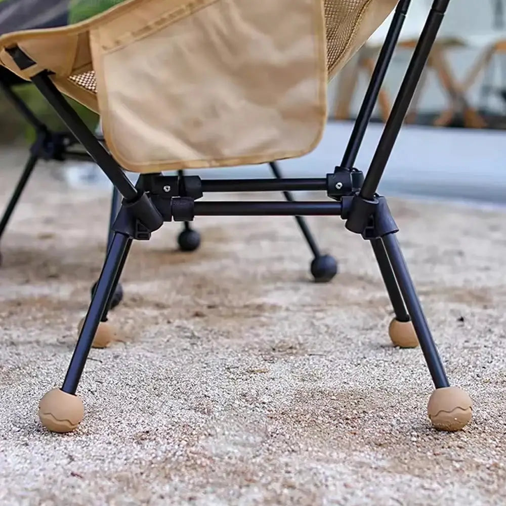 Simples Market chair leg caps, rubber feet protector pads for camping chairs, beige anti-slip feet, set of 4