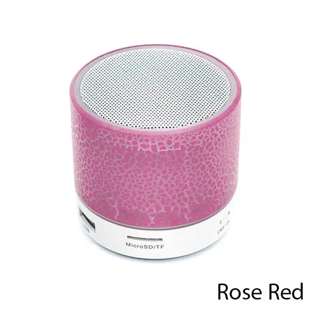 Mini Portable Wireless Bluetooth Speaker With LED Lights Crack Appearance Design Hands Free Hi Fi Audio