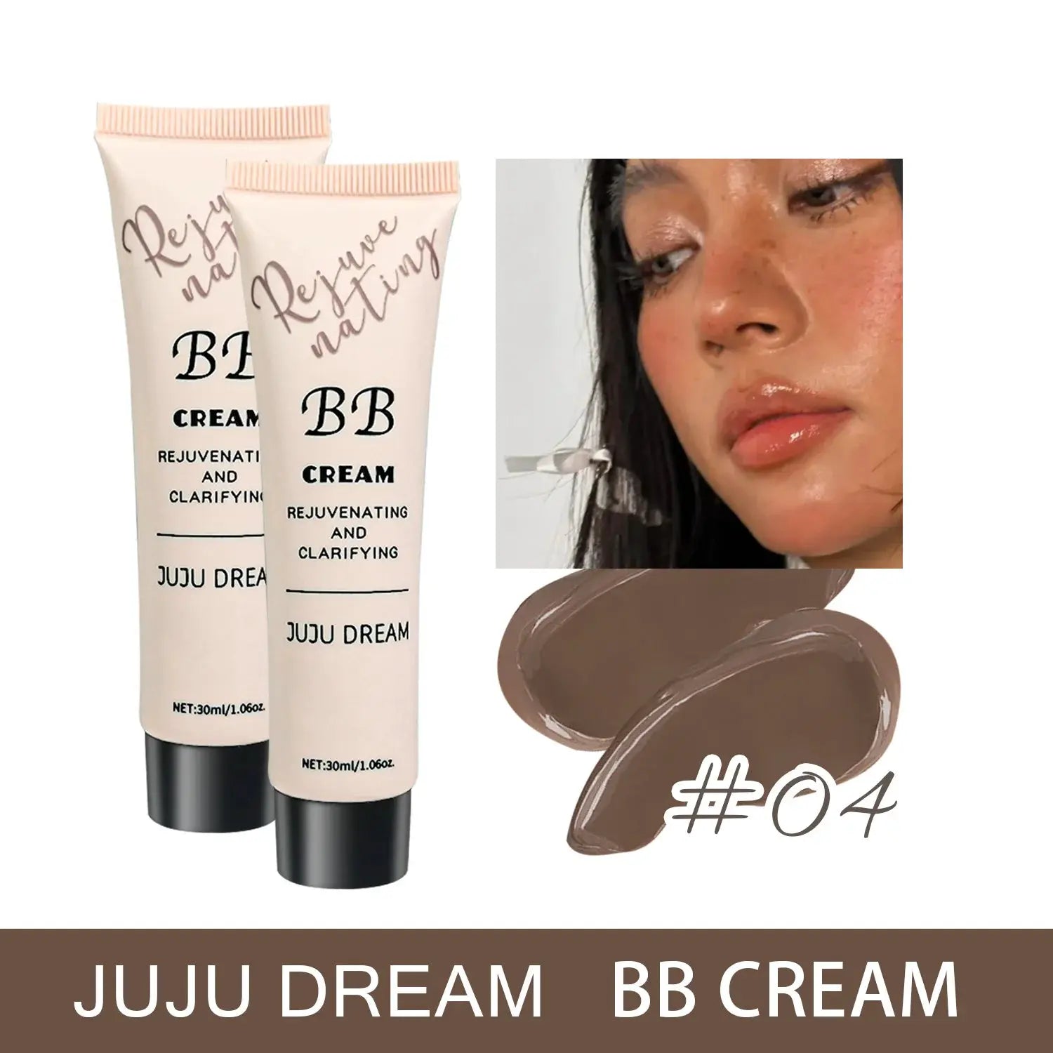 Juju Dream BB Cream Primer and Foundation for Dry Skin Moisturizing Oil Control Long Lasting Dewy Finish