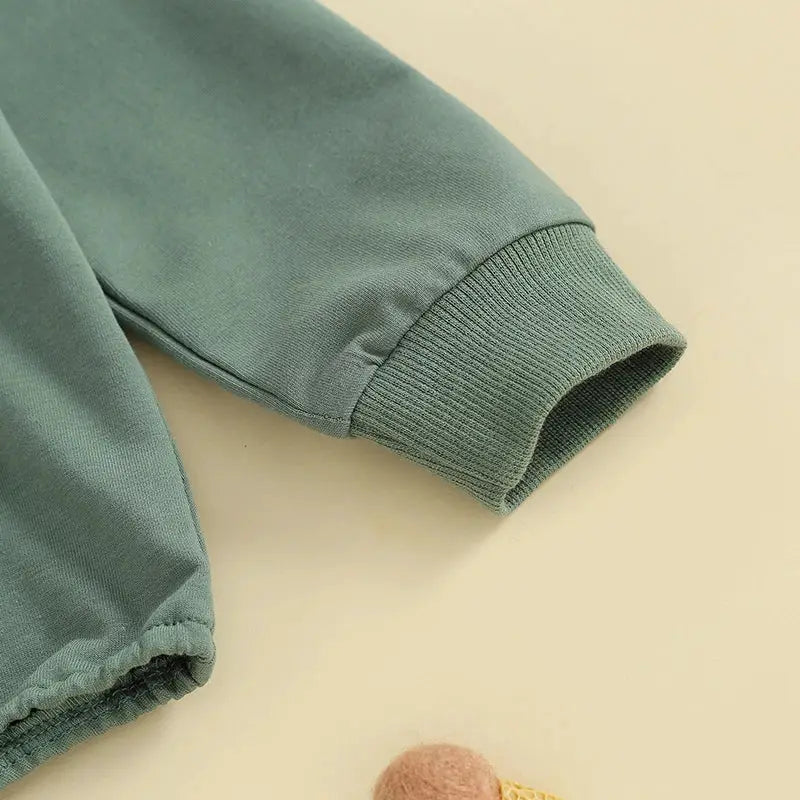 Baby Hooded Romper With Front Pocket Long Sleeve Solid Color Bodysuit For Newborn Boys And Girls Spring Autumn Playsuit