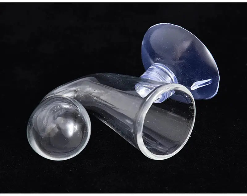 Simples Market CO2 drop checker for aquarium, clear glass with blue suction cup