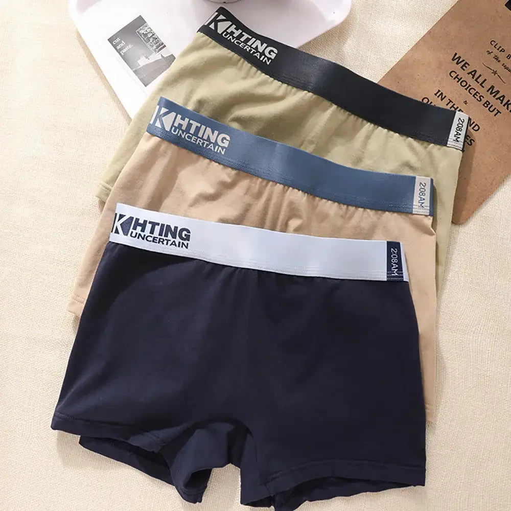 Women's cotton panties 4-pack in assorted colors with high-elastic waistband and KHTING logo
