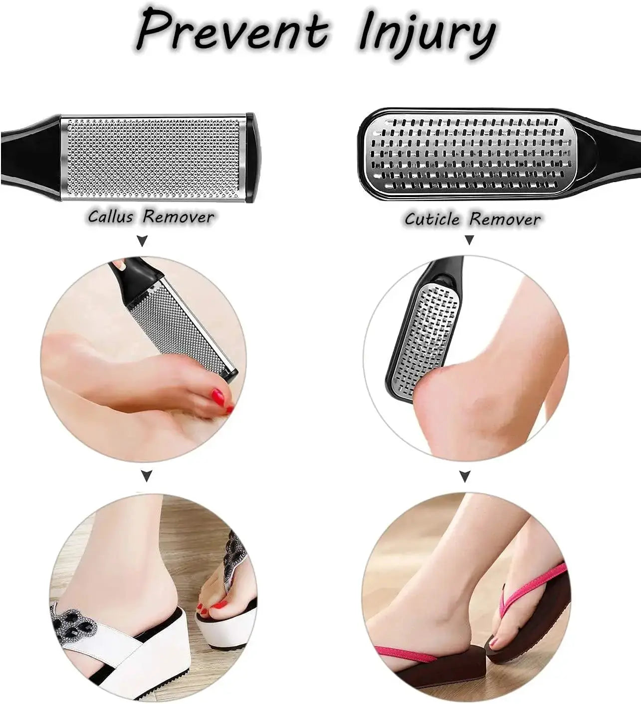 Stainless Steel Pedicure Kit 8 In 1 Professional Foot Care Set With Callus Remover And Dead Skin Rasp