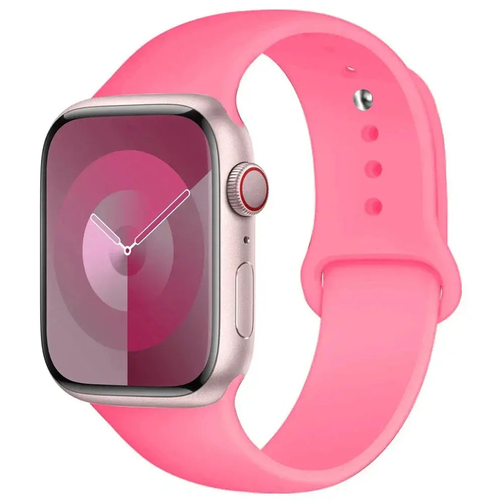 Simples Market silicone Apple Watch band in pink for 38–49mm models
