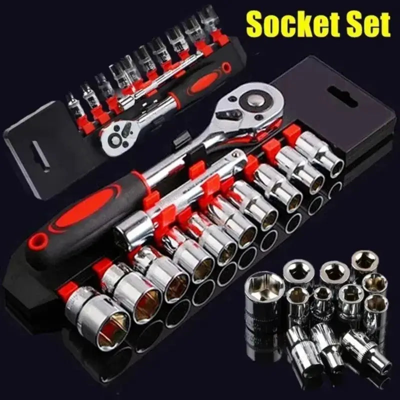 New Upgrade Wrench Socket Set For Cars Boats Motorcycles And Bicycles Repair Tool Kit Durable All In One