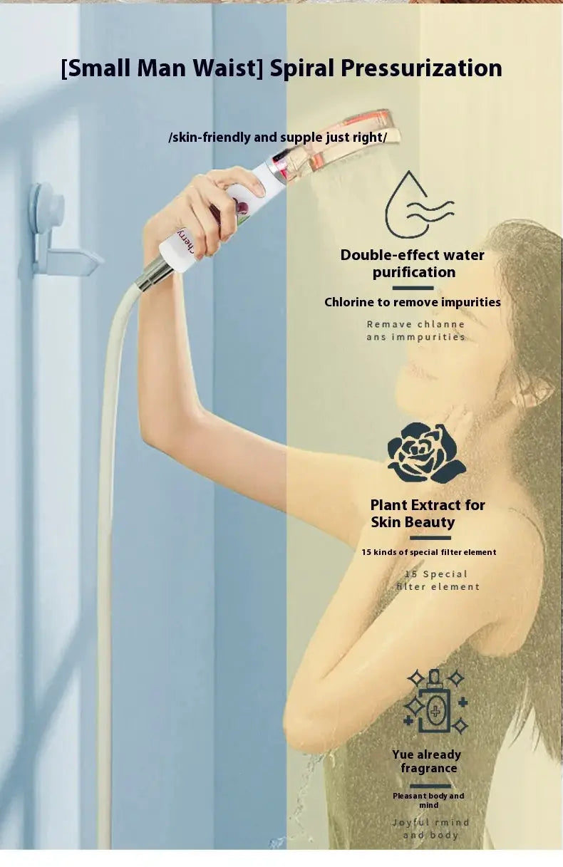 Shower filter and scented shower head by Simples Market; white chrome water-purifying device for bath.