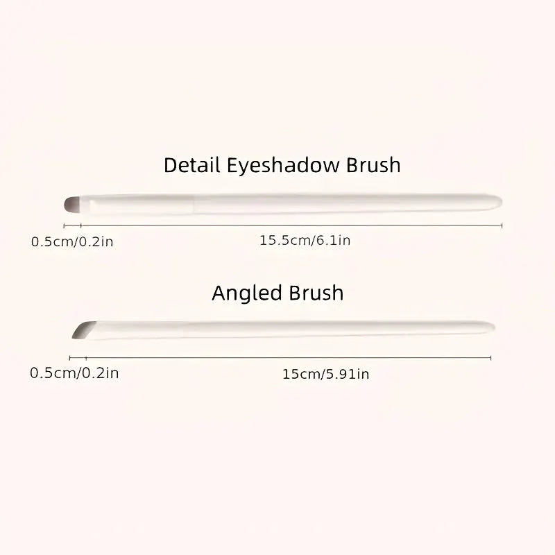 LuxeCosmo 5 Piece Eye Makeup Brush Set With Premium Wool Fiber Bristles For Flawless Precision On The Go Ideal Gift