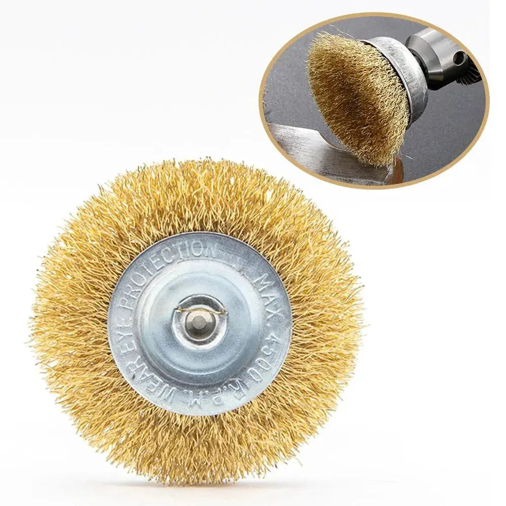 3 Piece Pen Type Steel Wire Brush And 5 Piece Electric Drill Wire Wheel Set For Polishing And Rust Removal Surface Prep