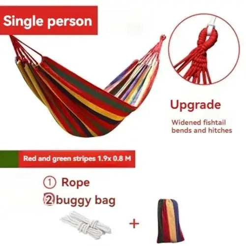 WestTune Outdoor Canvas Hammock Camping Swing With Tree Ropes Load Bearing Up To 200kg For Garden Patio Backyard