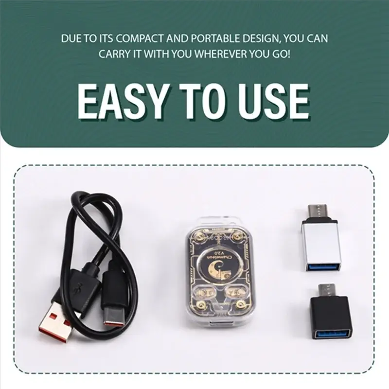 A73E-Restart Chameleon Ultra V2.0 RFID reader emulator kit; Simples Market, clear enclosure, USB cable, 2 adapters
