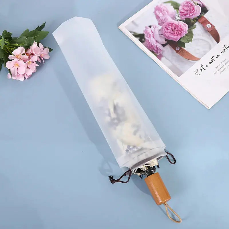 AquaGuard Transparent Waterproof Umbrella Storage Bag Drawstring Organizer For Home And Travel