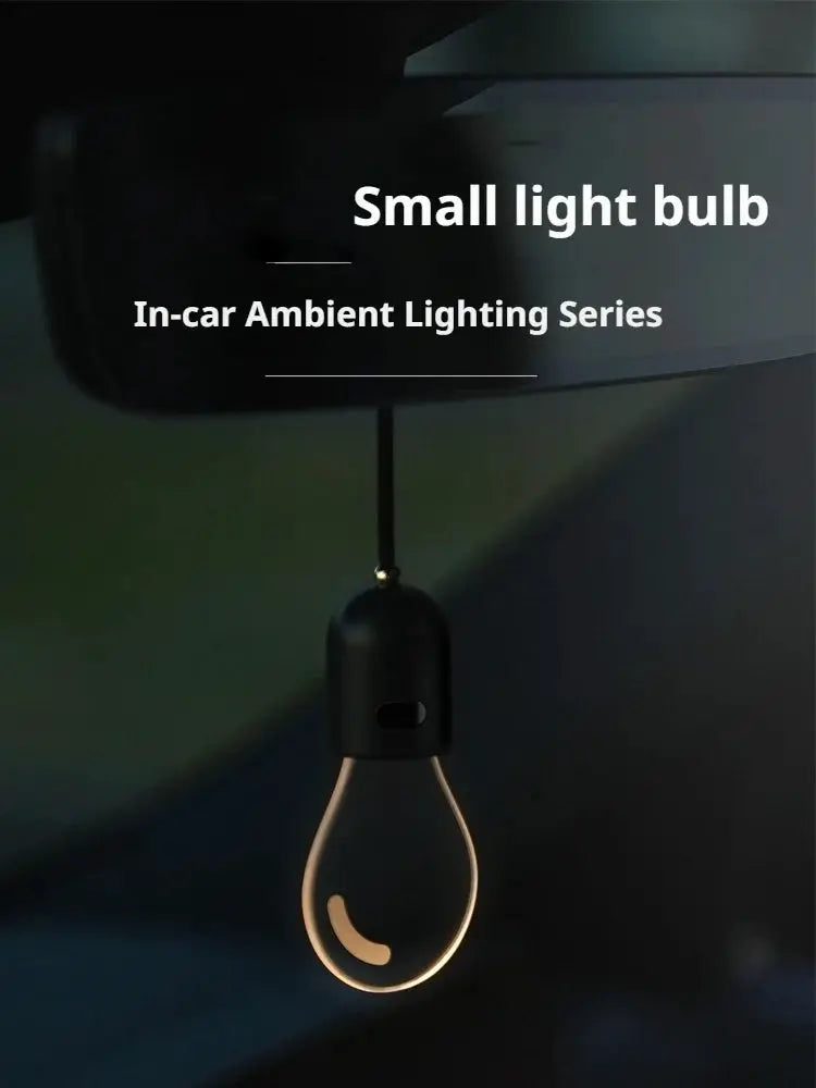 SEAMETAL car rearview mirror ornament with retro LED bulb for interior ambient lighting