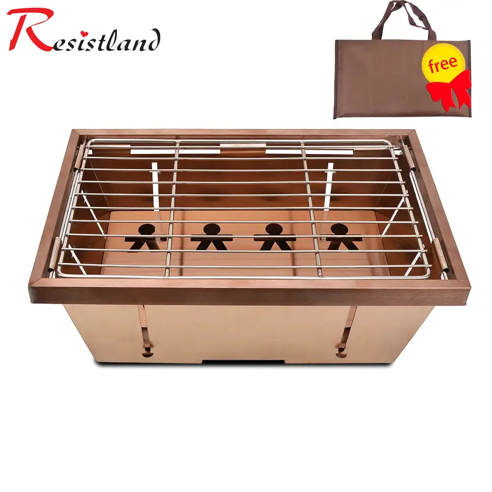 Camping Folding IGT Wood Table With Gas Stove Portable Lightweight Camp Bbq Grill Table For Outdoor Picnics Fishing