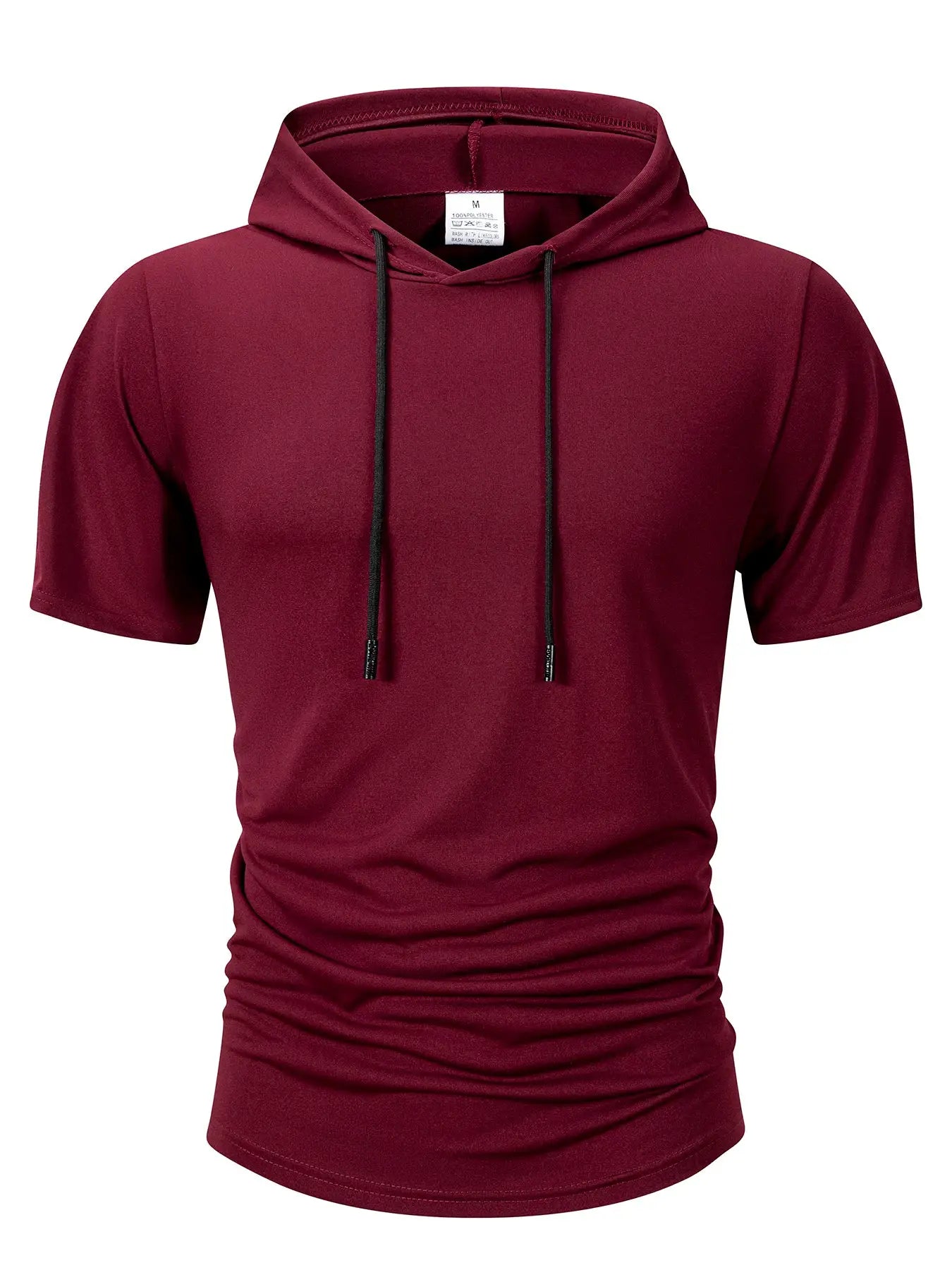 Men's Hooded T Shirt Lightweight Breathable Moisture Wicking Summer Casual Fitness Top