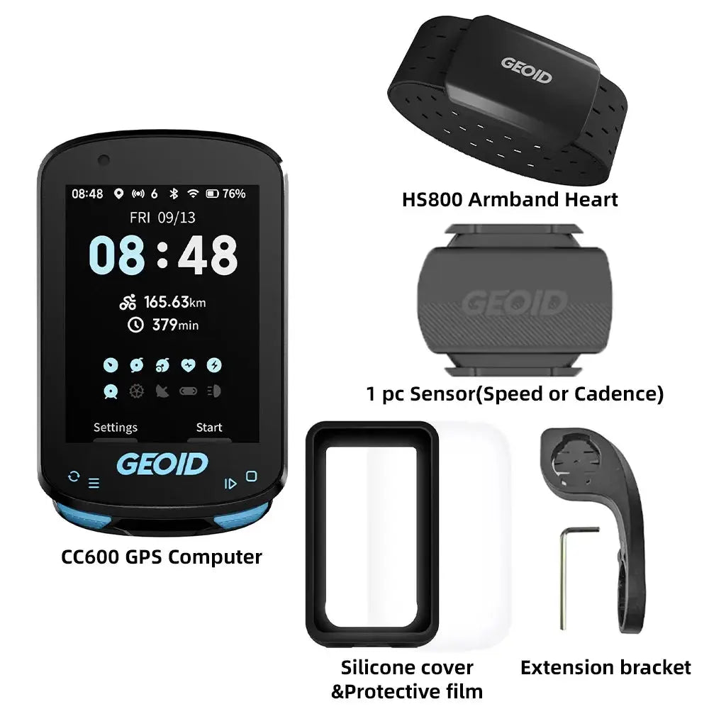 GEOID CC600 Color Screen GPS Bike Computer With Smart Navigation Wireless Speedometer ANT Plus 11 Languages Odometer