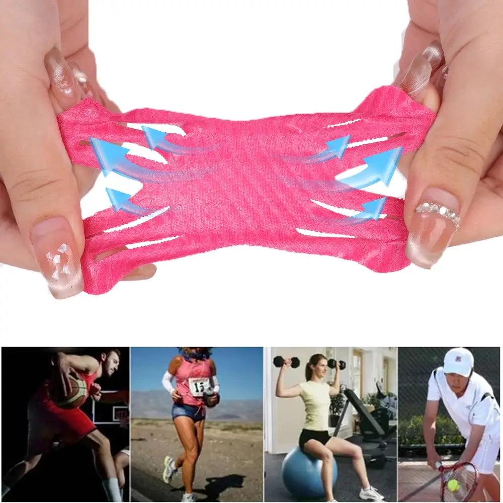 Kinesiology tape pink waterproof elastic strips by Simples Market for knee, shoulder and elbow