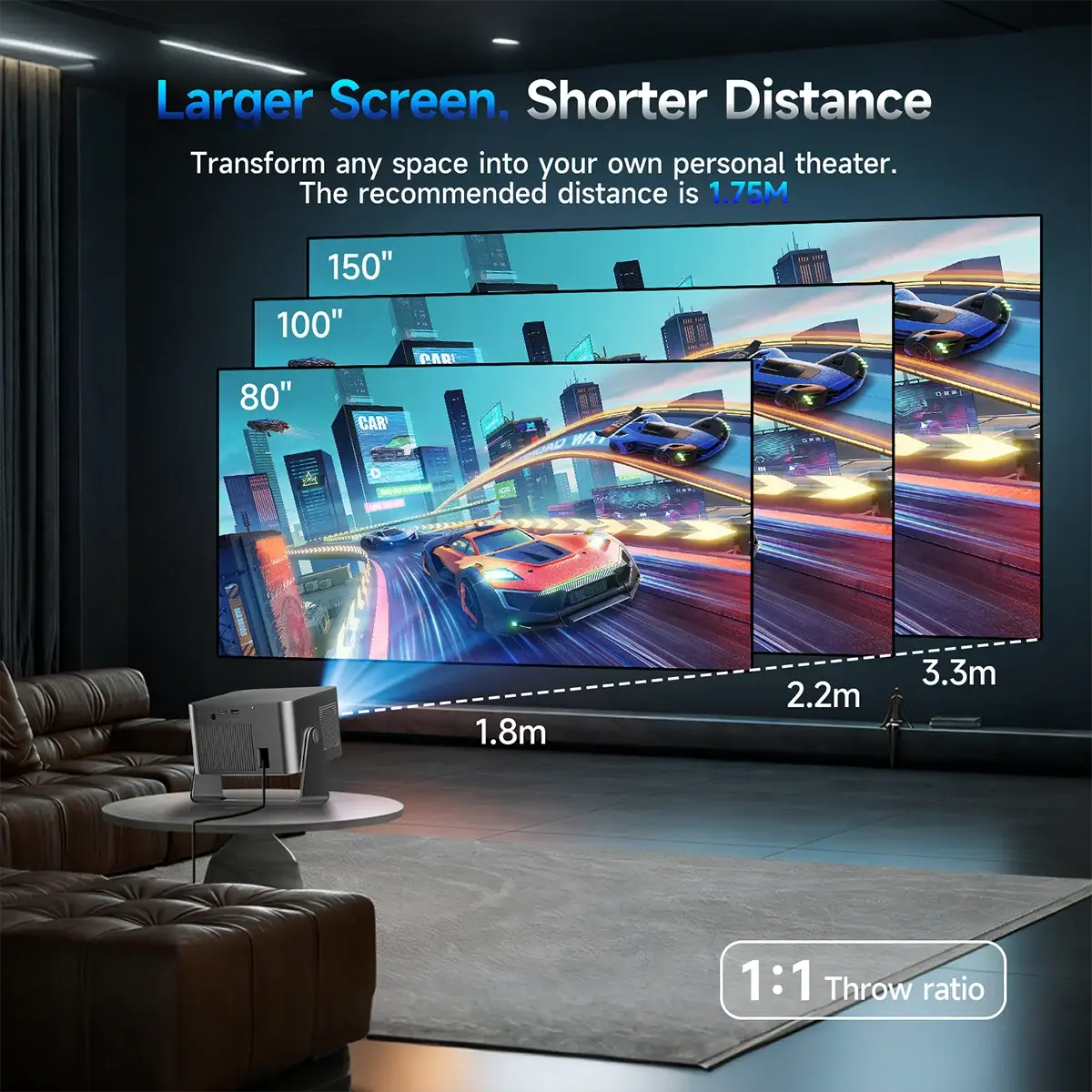Magcubic HY350GTV Projector 1080P Native 900 ANSI Auto Focus Portable