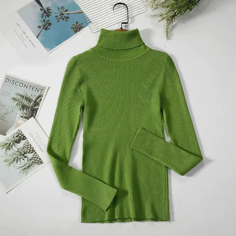 EverSoft Women Turtleneck Knitted Sweater Soft Cashmere Blend For Cozy Warmth In Autumn And Winter