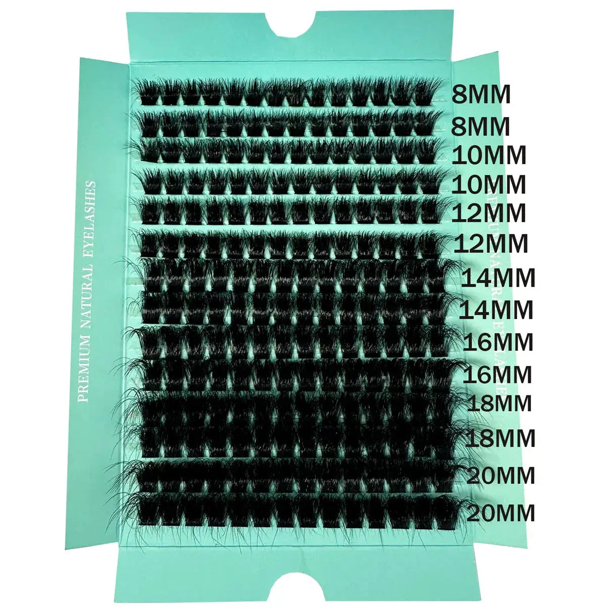 160D 8-20mm 5D Fluffy Individual DIY Eyelash Clusters D Curl 280pcs Natural Segmented Lash Extensions Tools