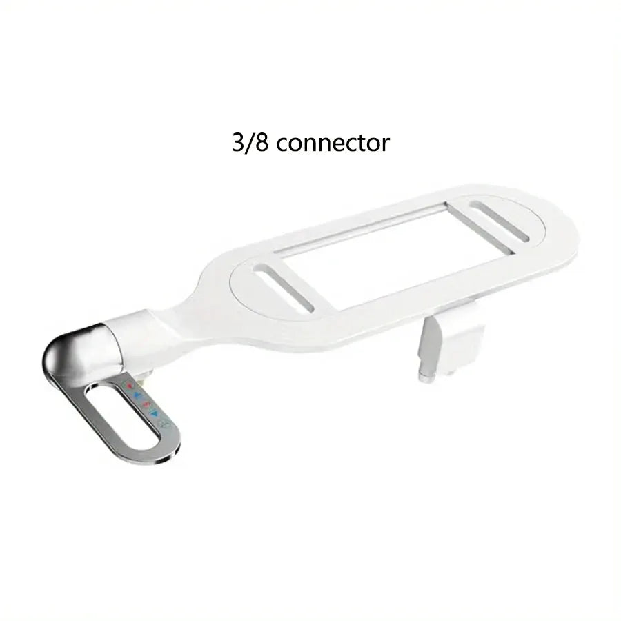 Simples Market non-electric bidet for toilet seats with adjustable spray nozzle, white plastic, 3/8 connector